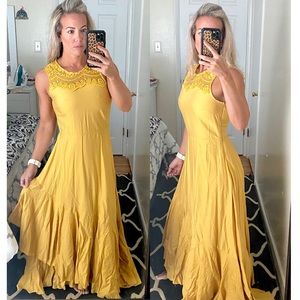 Joyfolie Mustard dress, size Medium